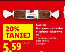Lidl Marcepan z nadzieniem orzechowo-kakaowym Favorina oferta