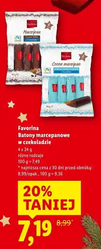 Lidl Batony marcepanowe w czekoladzie Favorina oferta