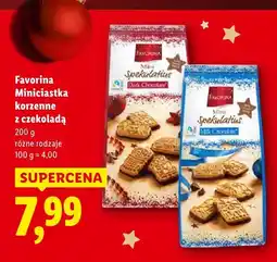 Lidl Miniciastka korzenne z czekoladą Favorina oferta