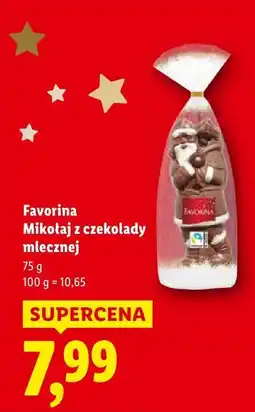 Lidl Mikołaj z czekolady mlecznej Favorina oferta