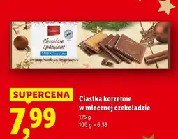 Lidl Ciastka korzenne w mlecznej czekoladzie Lidl oferta