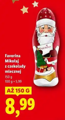 Lidl Czekolada mleczna Favorina Mikołaj z czekolady mlecznej oferta