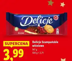 Lidl Ciastka Szampańskie wiśniowe Delicje oferta