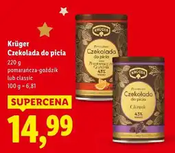 Lidl Czekolada do picia pomarańcza-goździk Krüger oferta