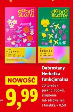 Lidl Herbatka funkcjonalna piękno Dobrostany oferta
