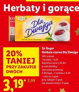 Lidl Herbata czarna Dla Dwojga Sir Roger oferta