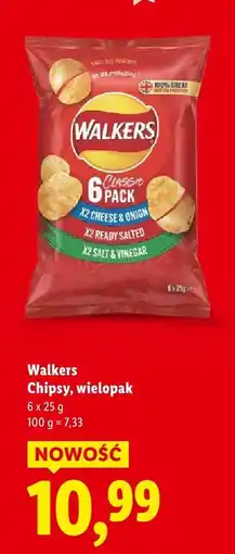Lidl Chipsy wielopak 6 x 25 g Walkers oferta