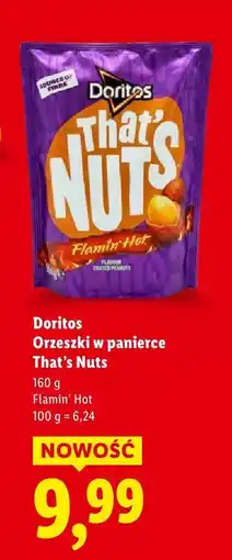 Lidl Orzeszki w panierce That's Nuts Flamin' Hot Doritos oferta