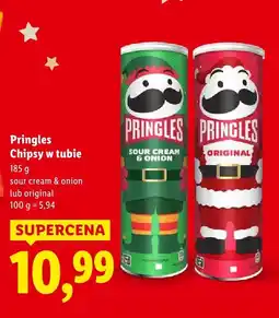 Lidl Chipsy w tubie sour cream & onion Pringles oferta