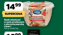 Netto Śledź atlantycki w sosie grzybowym z pieczoną papryką Lisner oferta