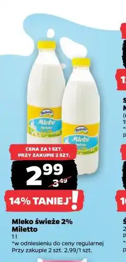 Netto Mleko świeże 2% oferta