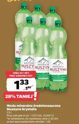 Netto Woda mineralna średnio nasycona Muszyną Krystalia oferta