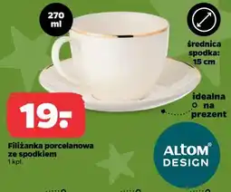 Netto Filiżanka porcelanowa ze spodkiem oferta