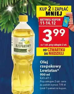 Lewiatan Olej rzepakowy Lewiatan 900 ml oferta