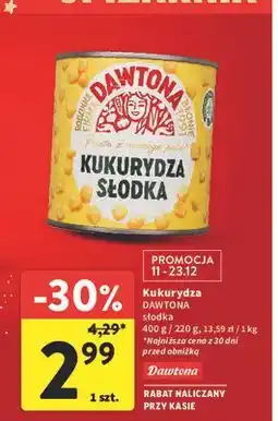 Intermarche Kukurydza słodka konserwowa Dawtona oferta