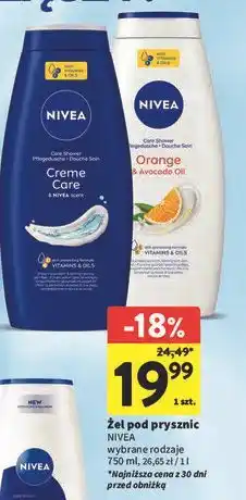 Intermarche Żel pod prysznic orange & avocado oil Nivea oferta