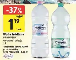 Intermarche Woda lekko gazowana Primavera oferta