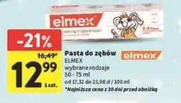Intermarche Pasta do zębów dla dzieci w wieku 0-6 lat Elmex Junior oferta