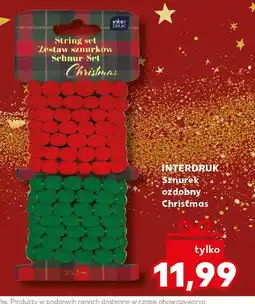 Kaufland Interdruk Sznurek ozdobny Christmas oferta