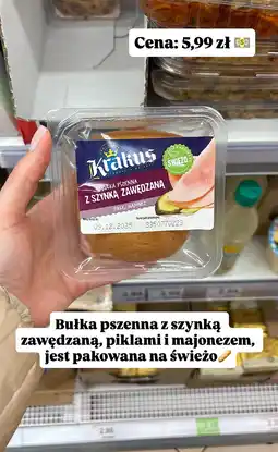 Dino Bułka pszenna z szynką zawędzaną, piklami i majonezem Krakus oferta