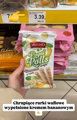Dino Rurki waflowe Mulino Royal Rolls banan 150g oferta