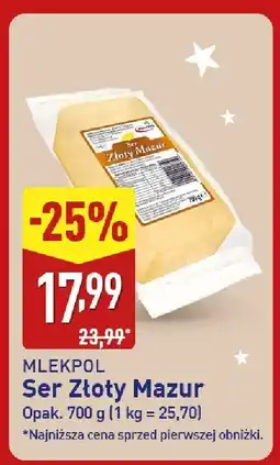 ALDI Ser Złoty Mazur Mlekpol oferta