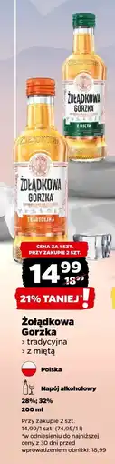 Netto Napój alkoholowy Żołądkowa Gorzka tradycyjna z miętą oferta