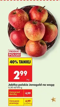 Biedronka Jabłko polskie Jonagold na wagę Biedronka oferta