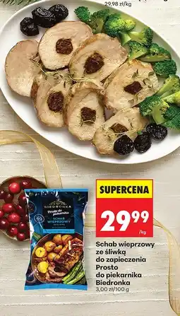 Biedronka Schab wieprzowy ze śliwką do zapieczenia Prosto do piekarnika Biedronka oferta