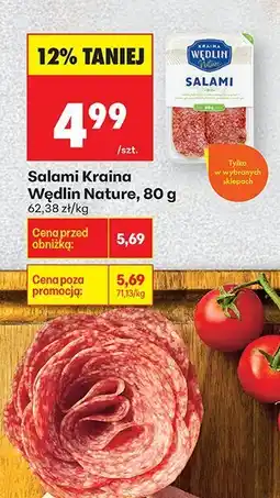 Biedronka Salami Kraina Wędlin Nature, 80 g oferta