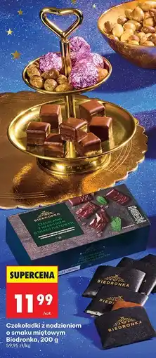 Biedronka Czekoladki z nadzieniem o smaku miętowym Biedronka oferta