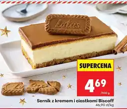 Biedronka Sernik z kremem i ciastkami Biscoff Biedronka oferta