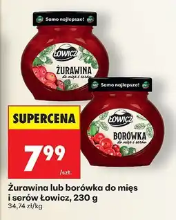 Biedronka Żurawina lub borówka do mięs i serów Łowicz, 230 g oferta