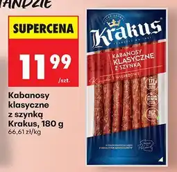 Biedronka Kabanosy klasyczne z szynką Krakus oferta