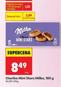 Biedronka Ciastka Mini Stars Milka, 185g oferta
