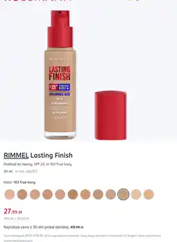 Rossmann Rimmel Lasting finish podkład oferta