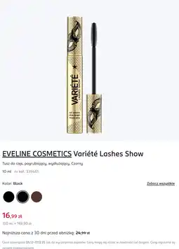 Rossmann Eveline tusz do rzęs oferta