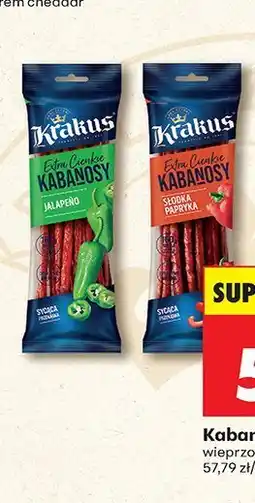 Biedronka Kabanosy słodka papryka Krakus oferta