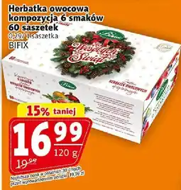 Prim Market Herbatka owocowa kompozycja 6 smaków 60 saszetek BIFIX oferta