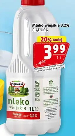 Prim Market Mleko wiejskie 3.2% 1l Piątnica oferta
