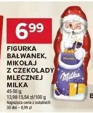 Stokrotka Figurka Bałwonek, Mikołaj z czekolady mlecznej Milka oferta