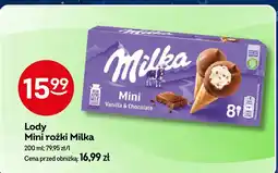 Żabka Lody Mini rożki Milka oferta