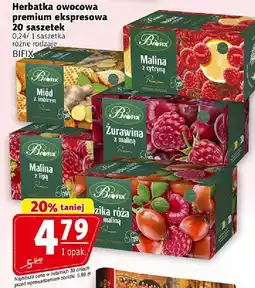 Prim Market Herbatka owocowa premium ekspresowa 20 saszetek różne rodzaje BiFix oferta