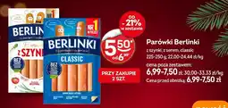 Żabka Parówki Berlinki z szynki, z serem, classic oferta