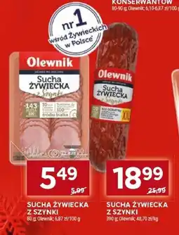Stokrotka Kiełbasa sucha żywiecka z szynki Olewnik oferta