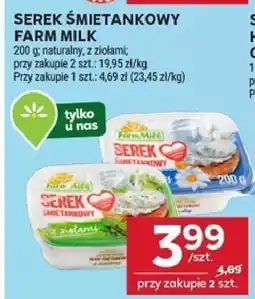 Stokrotka Serek śmietankowy Farm Milk naturalny z ziołami oferta