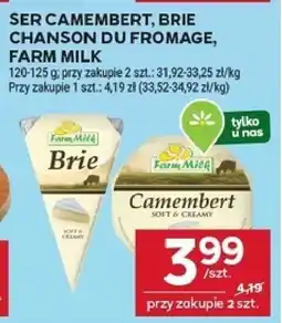 Stokrotka Ser Camembert, Brie Chanson du Fromage, Farm Milk oferta