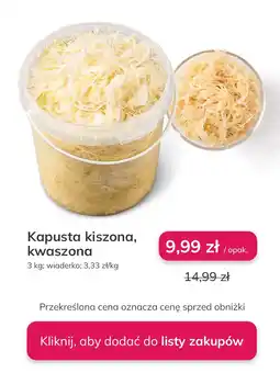 Stokrotka Kapusta kiszona kwaszona 3kg Stokrotka oferta