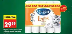 Biedronka Papier toaletowy Queen, 3-warstwowy, 50 rok oferta