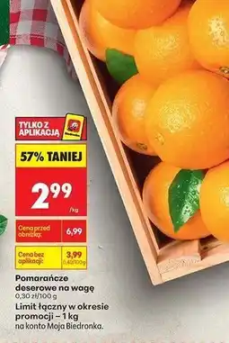 Biedronka Pomarańcza deserowa na wagę oferta